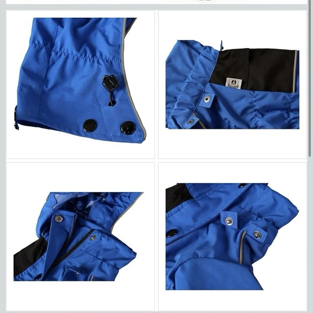 Waterproof Dog Raincoat with Removable Hood – Outdoor Full Body Dog Jacket XXL‎